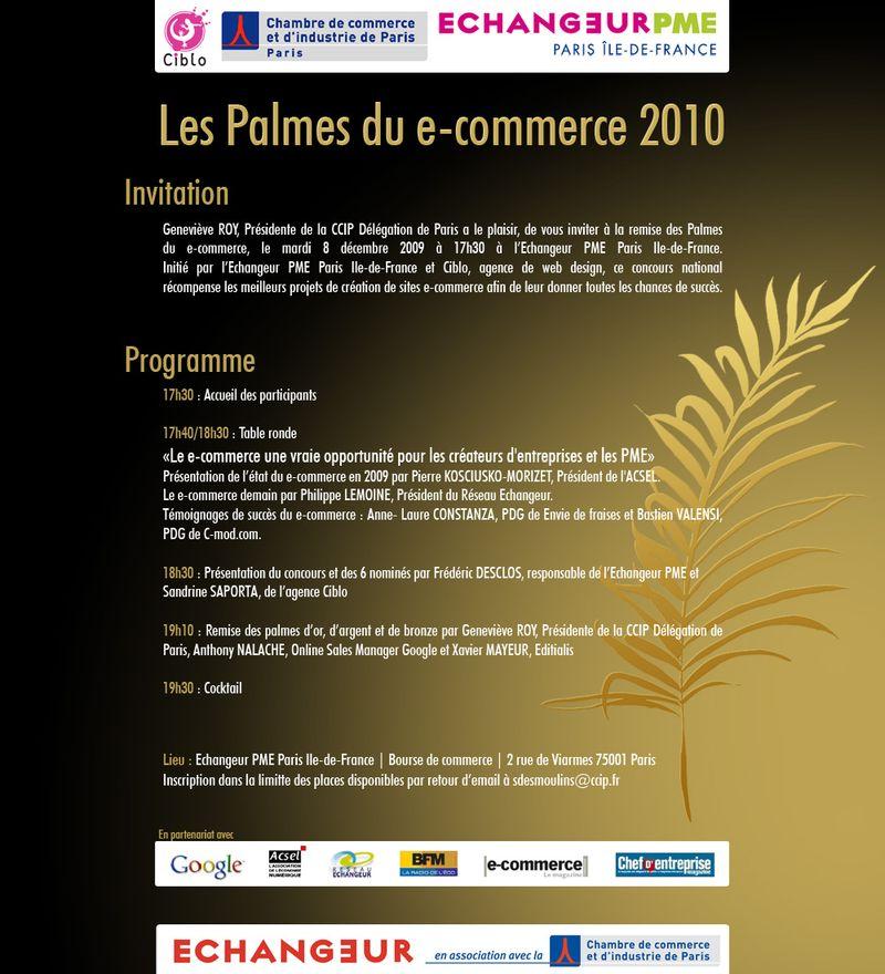 Invitation8dec2009-Palmes e-commerce