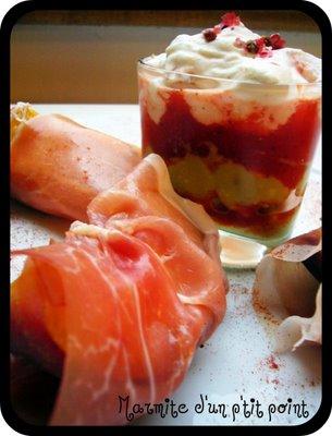 Verrine avocats, poivrons et crème fouettée (merci Cess!) - La vengeance de Clairechen