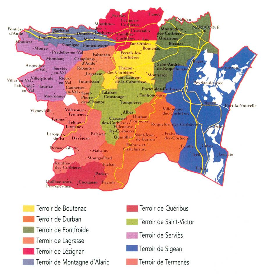 Les onze terroirs de l'AOC Corbieres