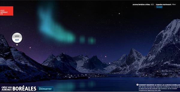 La beauté d'une aurore boréale en Norvège