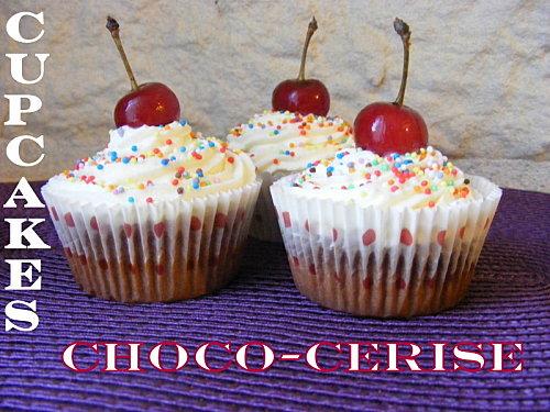 Cupcakes choco-cerise