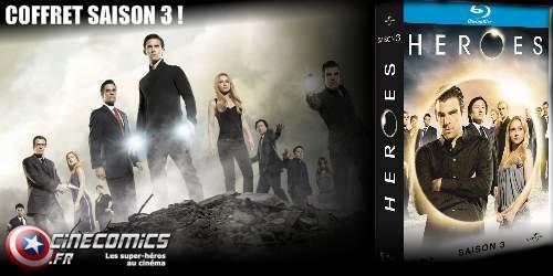 Heroes, la saison 3 arrive en dvd Blu-ray ! gros coffret Heroes saison 3 pour Noel