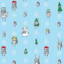 Papier Cadeau Robots de Noël Thinkgeek Papier Cadeau Robots de Noël Thinkgeek