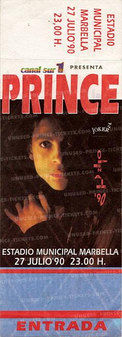 Unused Prince Concert Tickets - Billets Concert Prince Non Utilises
