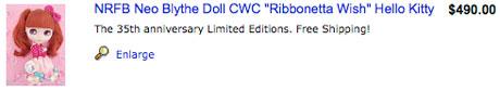 Blythe Doll, Ribboneta Wish : l'inflation !
