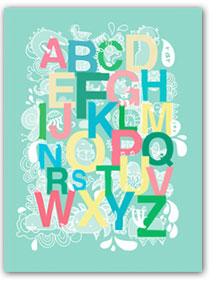 Abécédaires en solde sur l'Affiche Moderne Abc 1