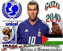 Zidane, ambassadeur de lUnicef à Gaza, le mondial du football interpelé