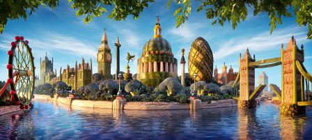 Carl Warner - London skyline foodscape