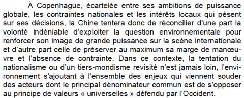 la Chine à la veille de Copenhague, IFRI la Chine à la veille de Copenhague, IFRI