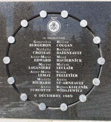 Souvenirs pénibles, 14 femmes tuées à la polytechnique de Montréal