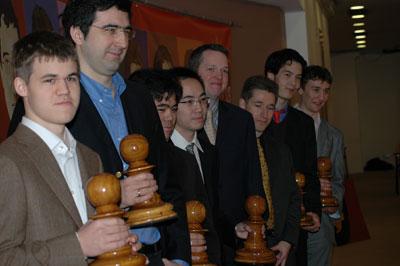 Les 8 participants au tournoi de Londres © Chessdom