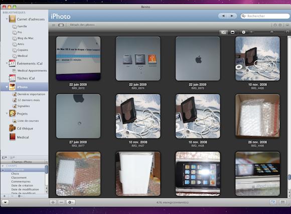 Test de Bento 3 iPhotoback