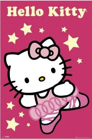 Idée de cadeau de Noël : Poster Hello Kitty Ballerine