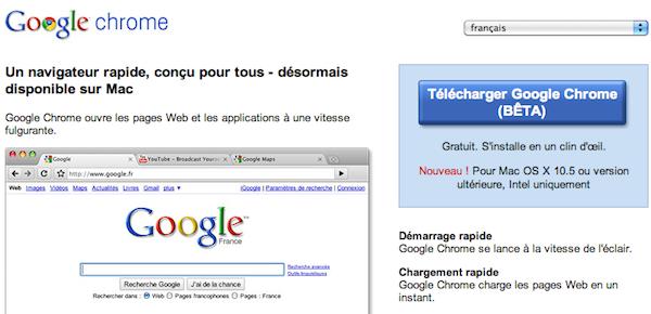 google-chrome-mac google chrome mac Google Chrome pour Mac bêta!