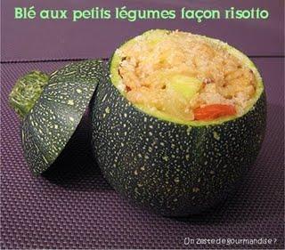 Blé aux petits légumes façon risotto Blé aux petits légumes façon risotto