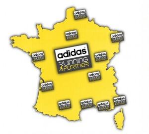Adidas Running Partners Implantations des sites d'accueil de la Communauté Adidas Running Partners
