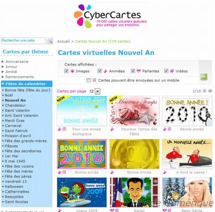Les français aiment les cybercartes
