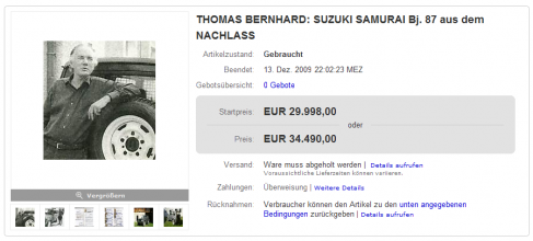 De romancier à vendeur de voitures Suzuki : Thomas Bernhard