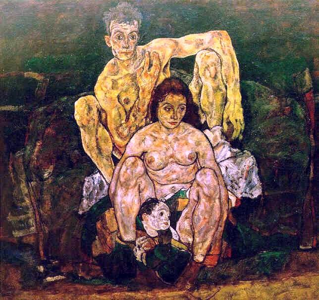 Egon Schiele, peintre expressionniste autrichien - Biographie - oeuvre sur papier egon-schiele-la-famille_1918.1259874738.jpg
