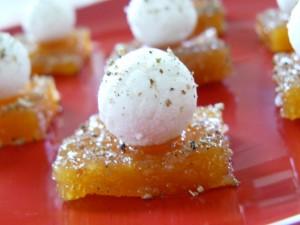 apéritif-amuse-bouche-coing-chèvre Noël, des idées d’amuses-bouche : farandole de bouchées épicées coing et chèvre