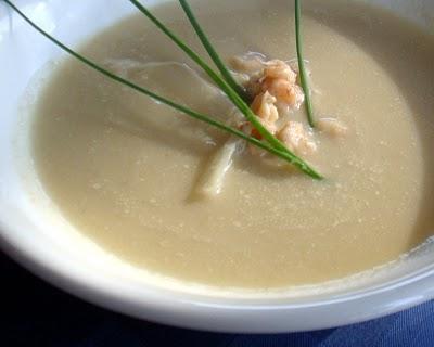 Velouté d'endives aux crevettes grises Velouté d'endives aux crevettes grises