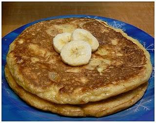 Pancakes à la ricotta et aux bananes
