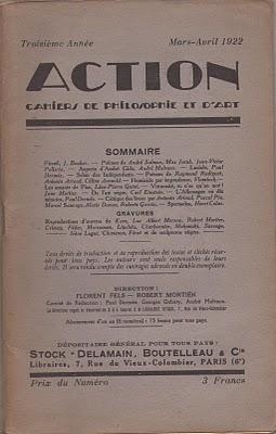 4 Livres présentés par Pascal PIA dans la Revue ACTION, 1922