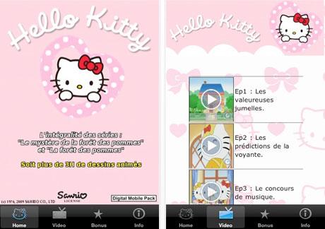 Application Iphone : Hello Kitty DMP / Digital Mobile Pack
