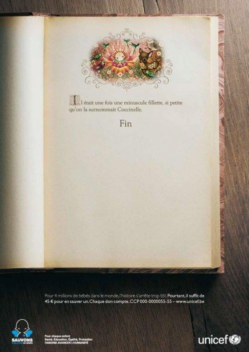 annonce unicef La créativité au service des grandes causes