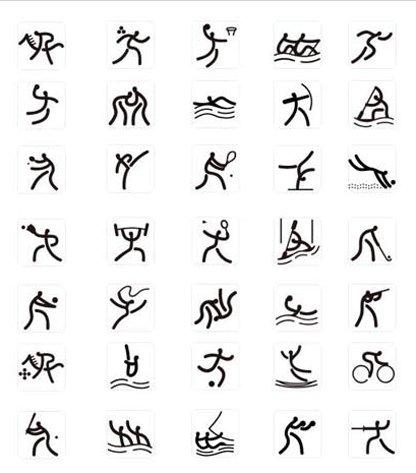 Les pictogrammes des JO de Pékin