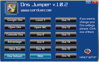 Changer de DNS en un clic avec DNS Jumper