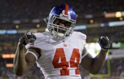 Ahmad Bradshaw New York Giants 45-12 Washington Redskins