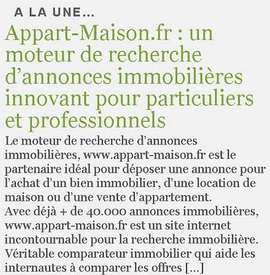 Appart-Maison.fr, partenaire de Priximmo Appart-Maison.fr, partenaire de Priximmo