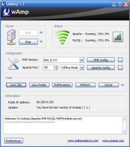 UwAmp Serveur: Apache, MySQL et PHP