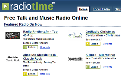RadioTime.com : Ecouter la radio FM en ligne