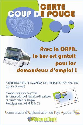 Bus gratuit pour les demandeurs d'emplois à Ajaccio.