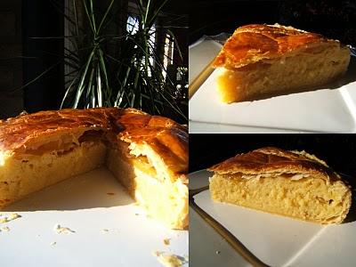 Galette des Rois à la mangue rôtie au gingembre et chocolat blanc Galette des Rois à la mangue rôtie au gingembre et chocolat blanc