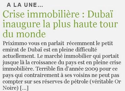 La tour la plus haute du monde à Dubaï La tour la plus haute du monde à Dubaï