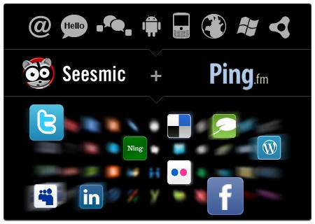 ping seesmic Seesmic + Ping.fm = mise à jour de statuts sur plus de 50 réseaux sociaux