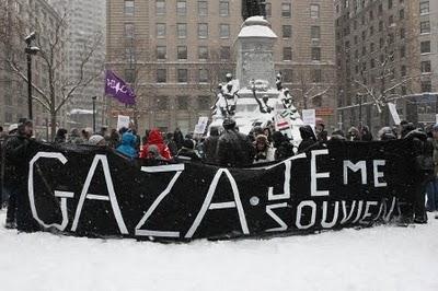 Montréal Manifestation solidarité Gaza