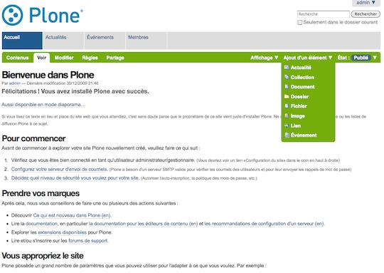 Types de contenus dans Plone 4