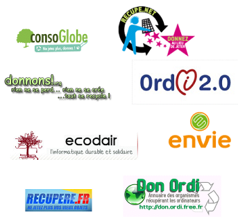 generique - mosaique - logos des sites de don de matériel informatique et de l'éconoie solidaire generique - mosaique - logos des sites de don de matériel informatique et de l'éconoie solidaire