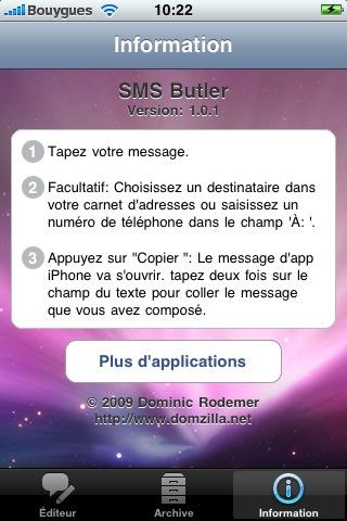 SMS Butler