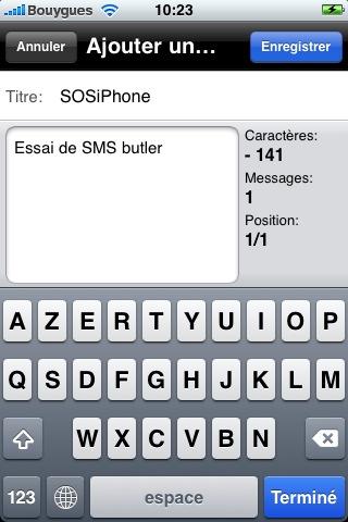 SMS Butler text