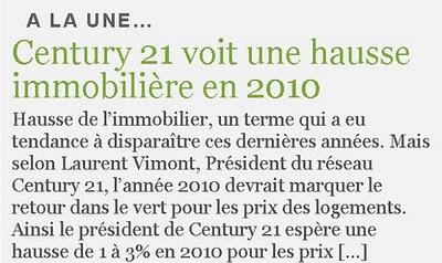 Rebonde l'immobilier en 2010 ? Rebonde l'immobilier en 2010 ?