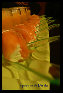 Saumon en cuillère makis de thon