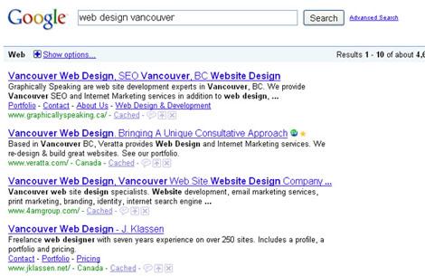 Google Maps : Webdesign Vancouver