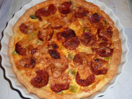 tarte au chorizo et poireaux P1020178