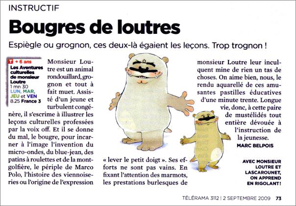 Monsieur Loutre on TV + press