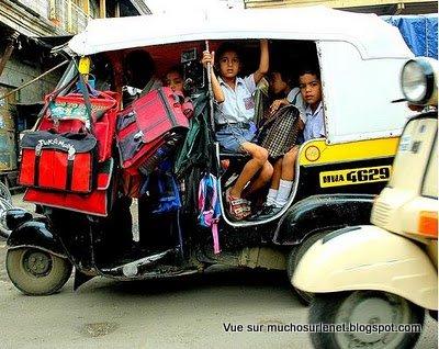 Transports scolaire en Inde